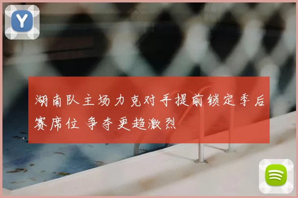 湖南队主场力克对手提前锁定季后赛席位 争夺更趋激烈
